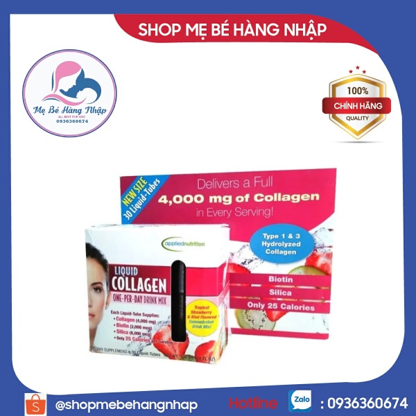 [HCM] Collagen Liquid Drink Mix 4000Mg - hàng Mỹ chính hãng. Collagen Nước Dạng 30 Ống - date 2023 cao cấp
