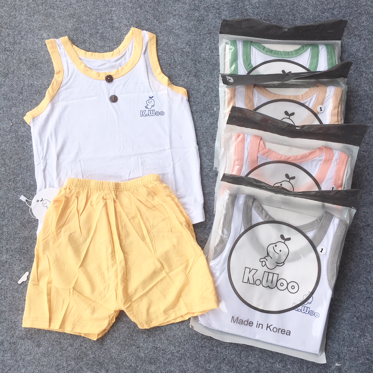 Bộ thun lạnh cho bé Kwoo nhà Hana Mamy Kids - Xem phần mô tả sản phẩm để chọn size phù hợp