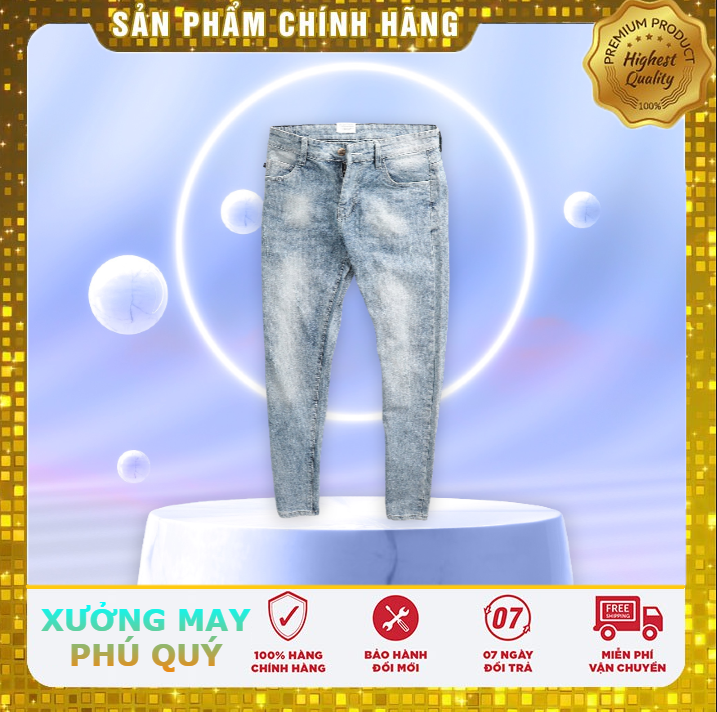 Quần Jean Nam Xanh Nhạt Bạc Cao Cấp