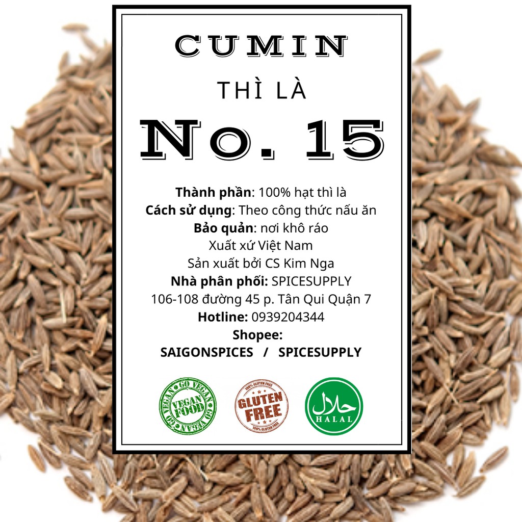 [HCM]Hũ 120ml 70g Cumin Whole - Hạt Thì Là Ấn Độ Hạt Xirom