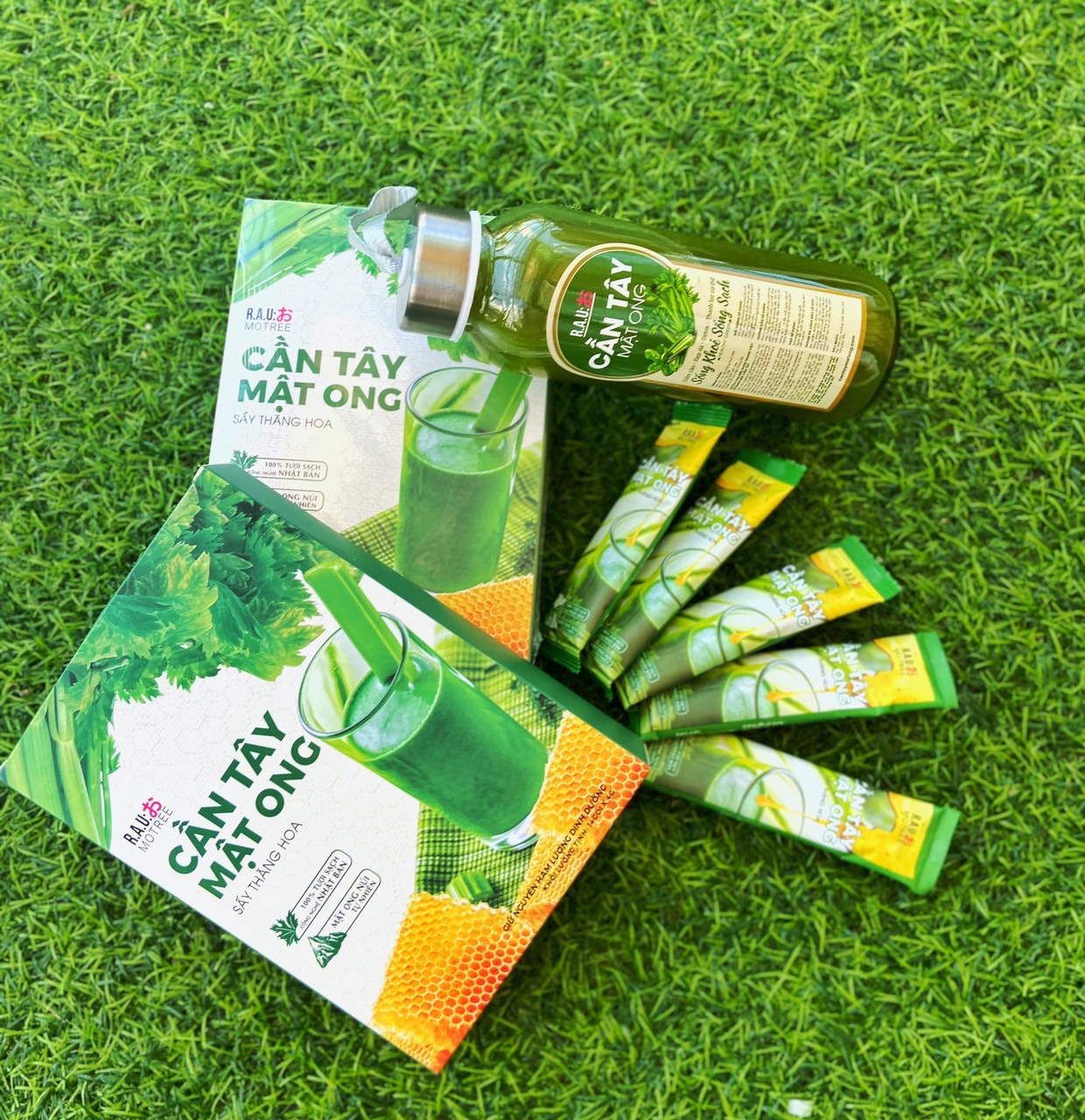 COMBO 5 HỘP CẦN TÂY MẬT ONG (tặng kèm bình thủy tinh)