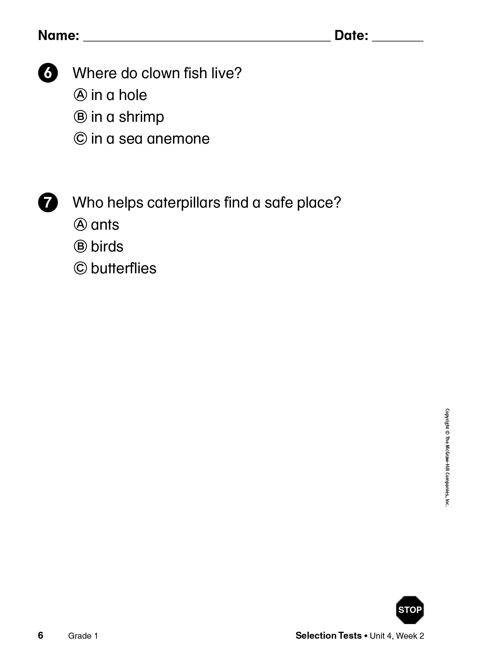 Reading Wonders Assessment Selection Tests (sách đen trắng)