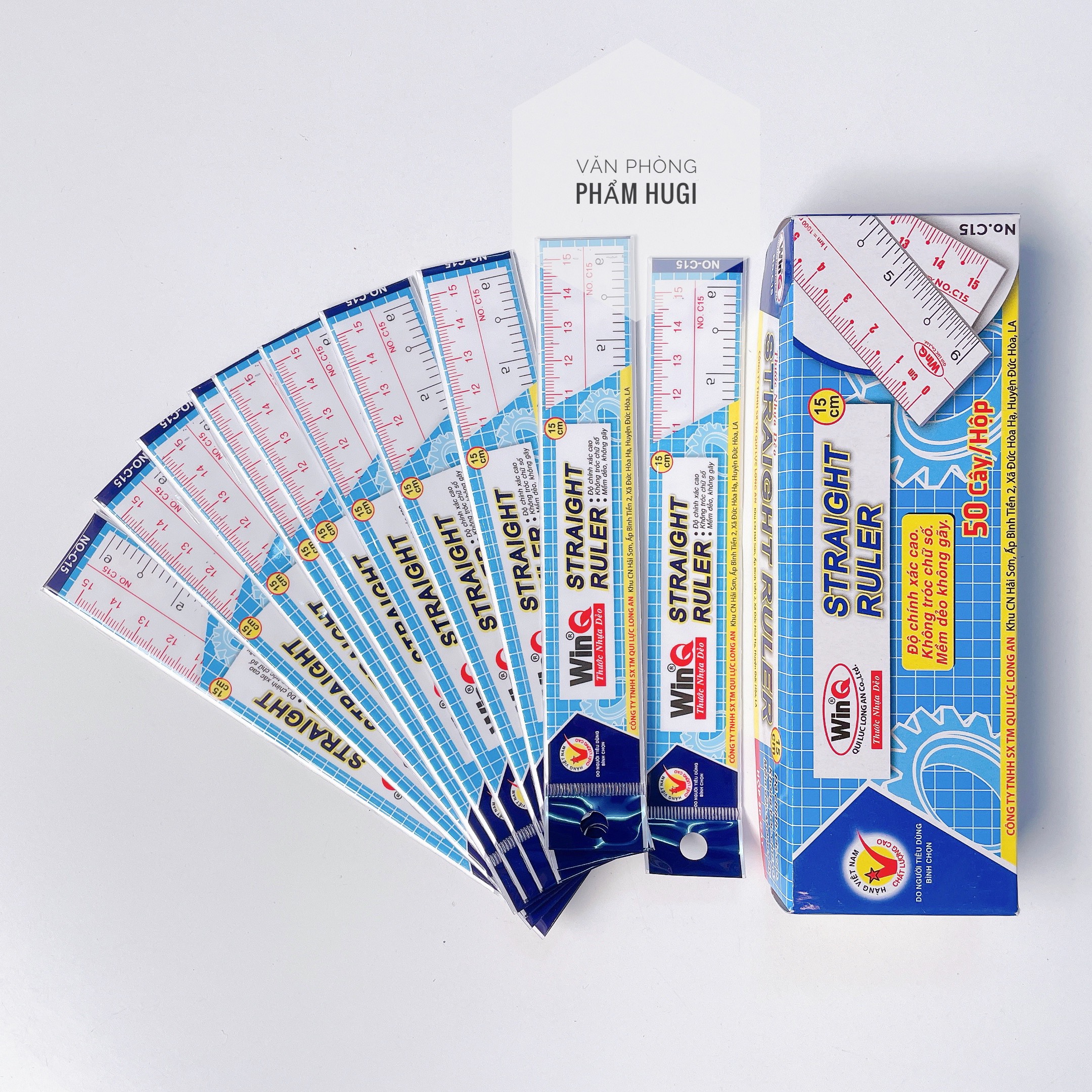 Combo 2 cây thước kẻ dẻo WinQ 15cm