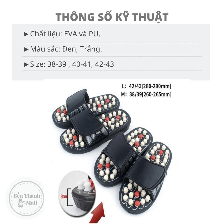 Dép massage bấm huyệt bàn chân [Giảm mệt mỏi căng thẳng]