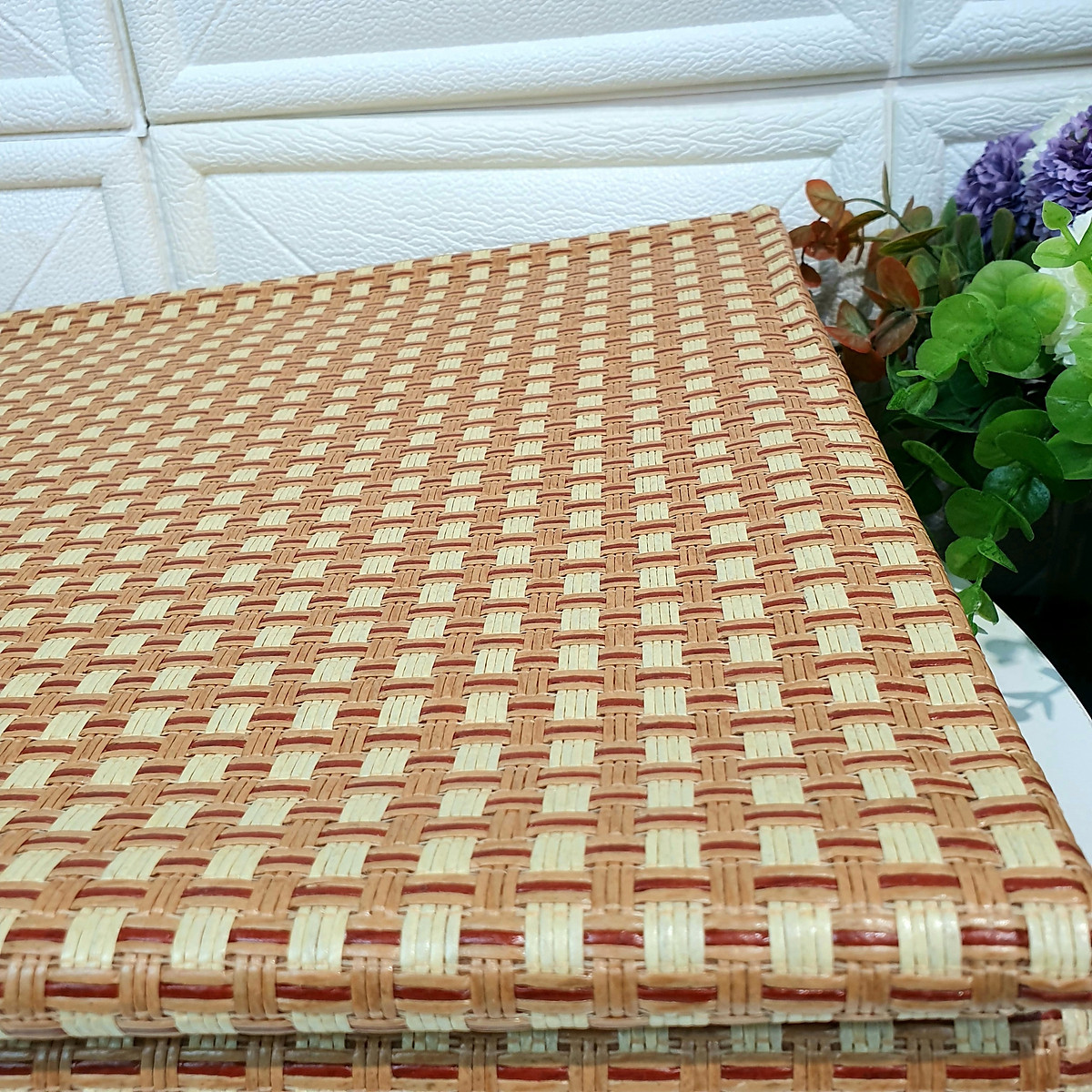 Chiếu điều hòa viền vải loại đẹp. Chiếu Điều Hòa Loại Dầy Sợi Mây Tổng Hợp Cao Cấp, Chiếu Điều Hòa Thông Minh Thoáng Khí, Mát Rượi viền vải