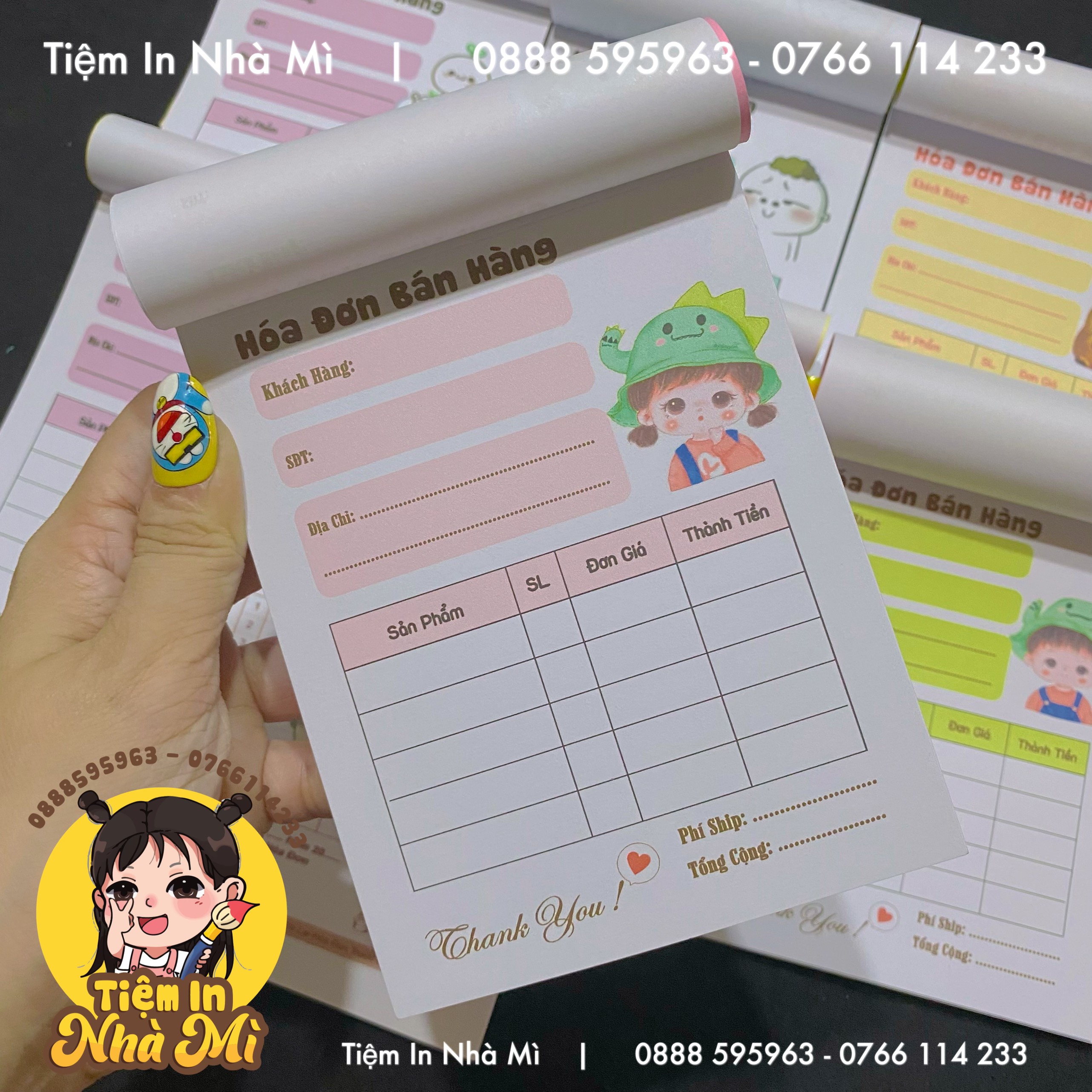 Hoá đơn bán hàng size A6 đáng yêu