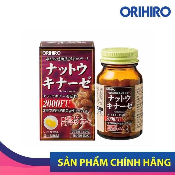 Viên uống Natto Kinase Orihiro Nhật Bản ngăn ngừa tai biến, chống đột quỵ 60 viên/hộp cao cấp