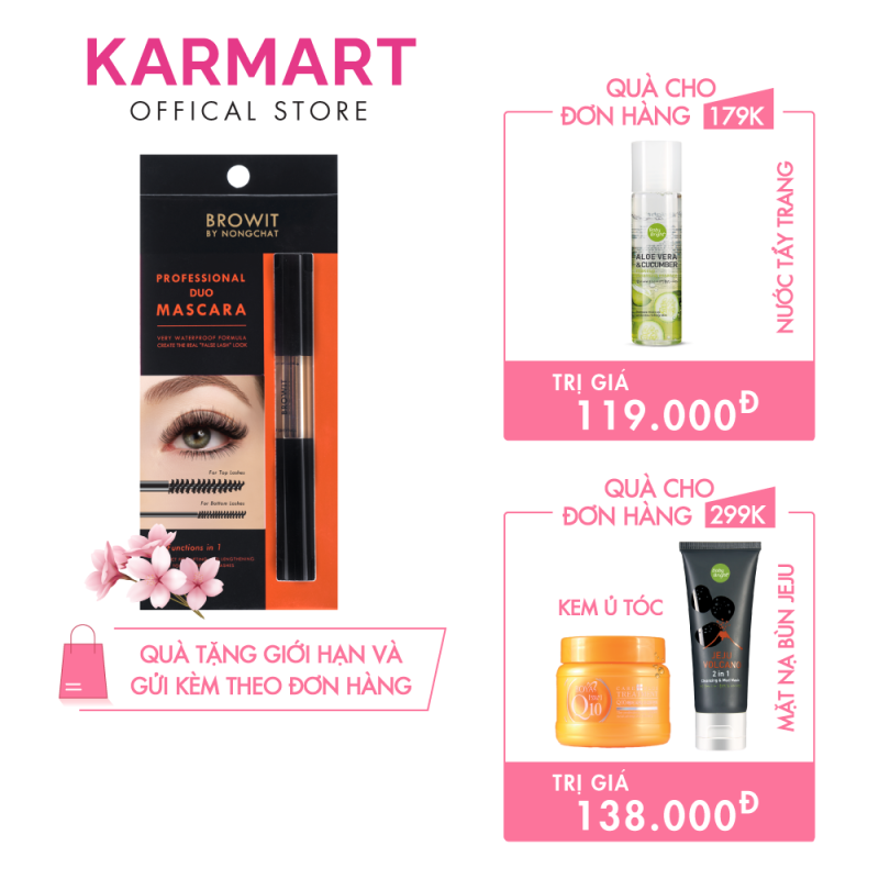 Mascara 2 Đầu Browit Professional Duo Mascara 4 + 4g SEXY BLACK giá rẻ