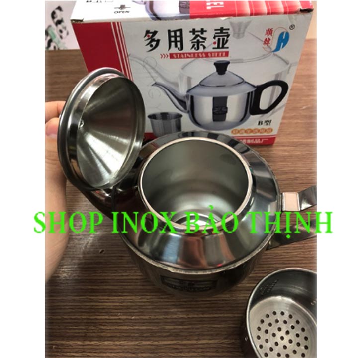 BÌNH TRÀ INOX CÓ LƯỚI LỌC