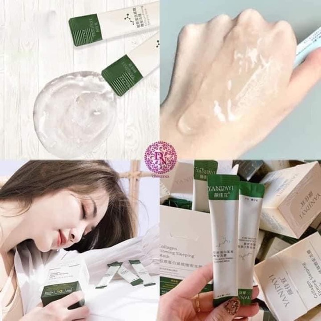 [HCM]mặt nạ ngủ thạch collagen yanjiayi hộp 20 gói