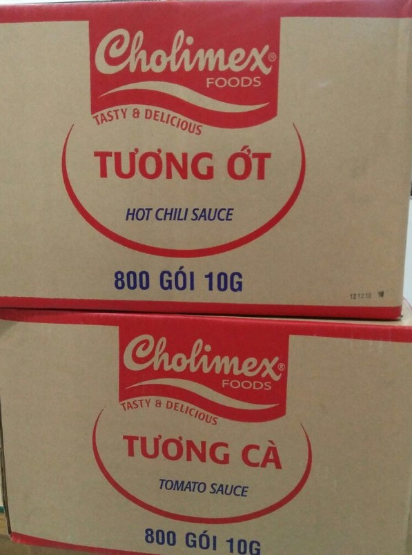 THÙNG 800G TƯƠNG ỚT GÓI & CÀ GÓI CHOLIMEX