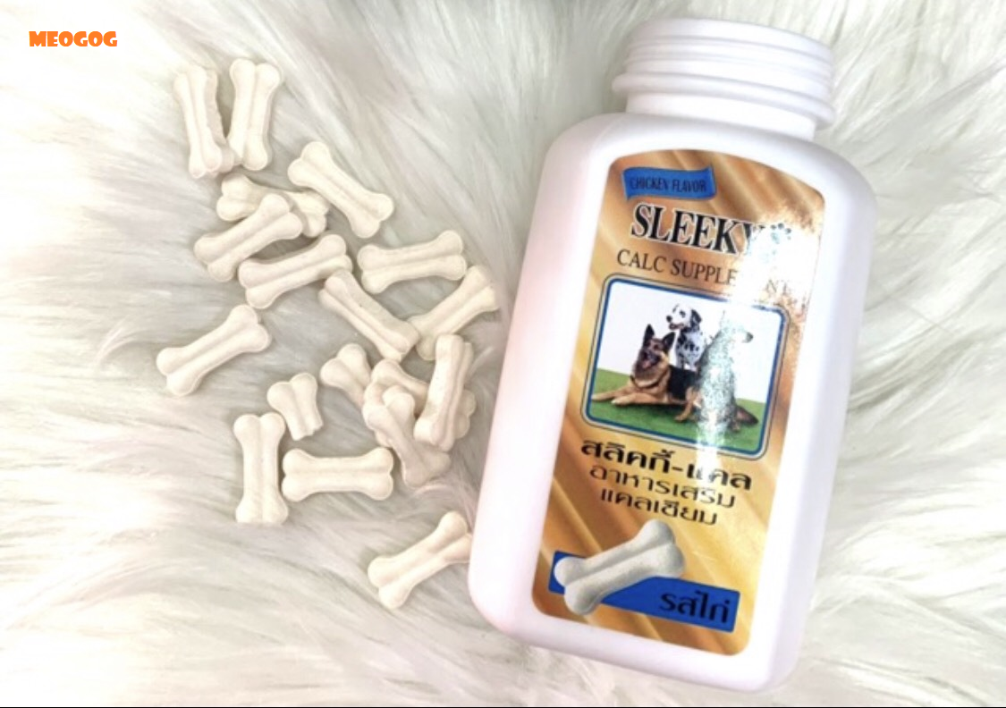Canxi - Vitamin Thái Sleeky cho chó mèo VỊ GÀ MEOGOG