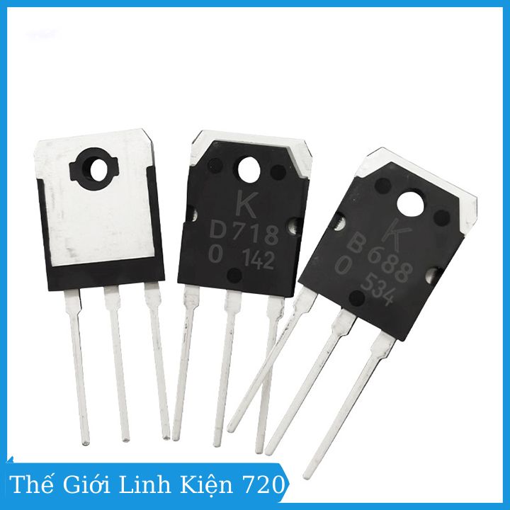 Combo 4 con Transistor D718 và B688 TO-247 TRANS NPN / PNP 8A 120V