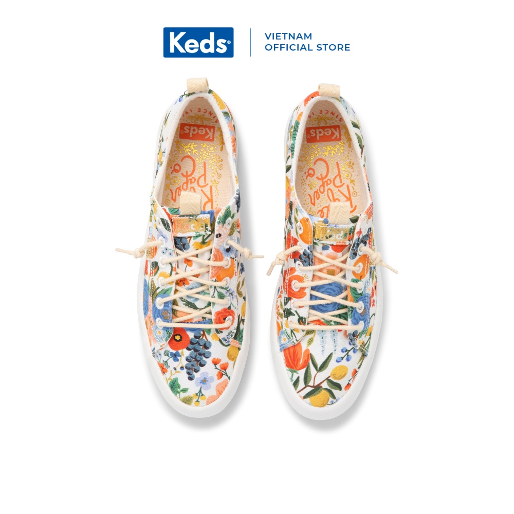 Giày Keds Nữ- Rifle Paper Co. Kickback Citrus Garden Party White Multi- KD066087