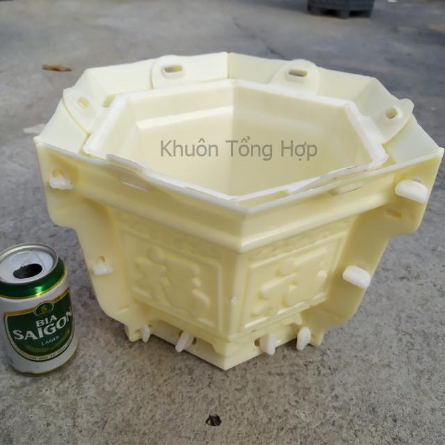 Khuôn chậu lục giác rộng 25cm