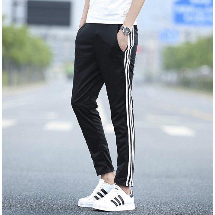 Quần thể thao nam 3 sọc dáng suông