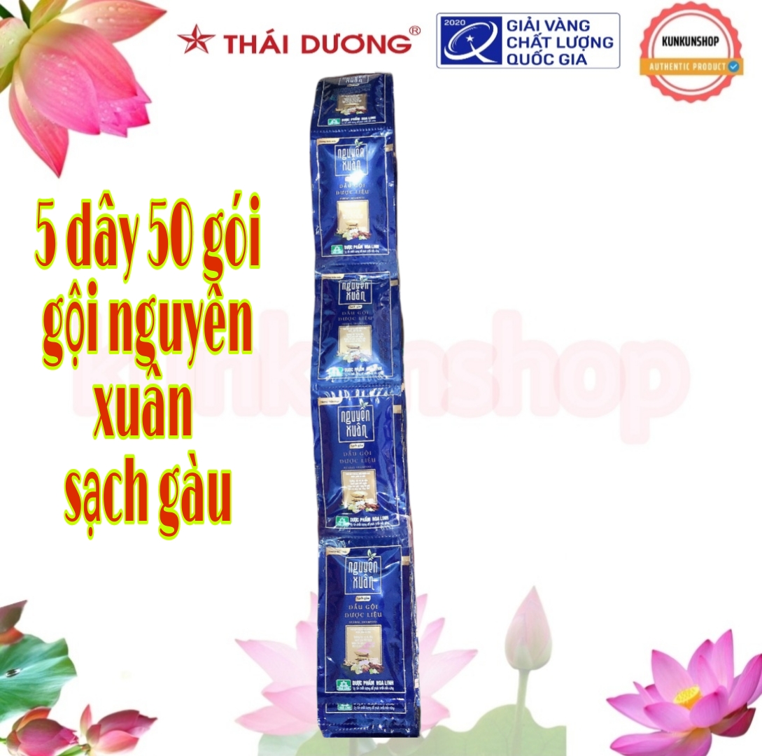 Combo 5 dây 50 gói dầu gội - dầu xả Nguyên Xuân cho mọi loại da đầu