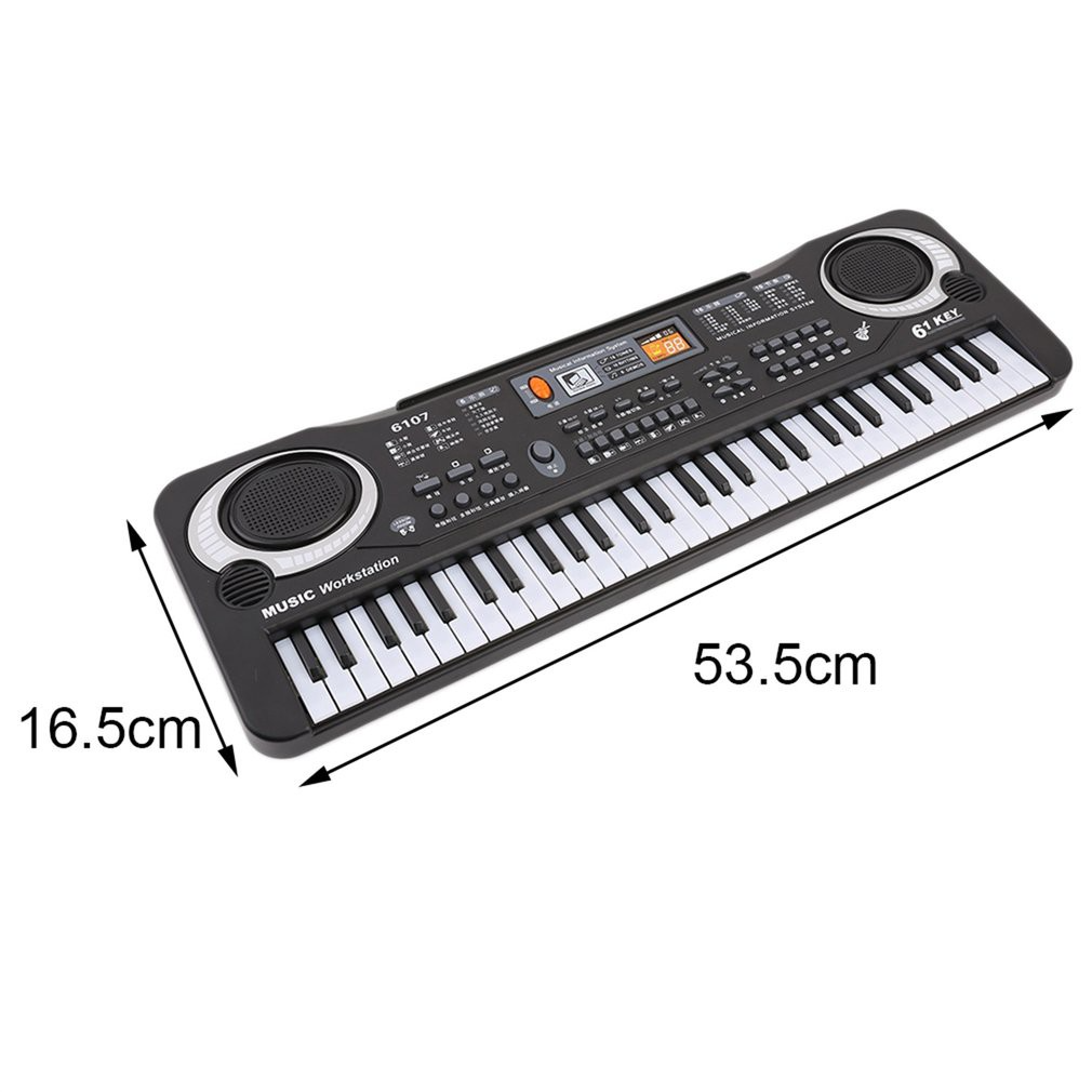 Đàn điện tử Piano Keyboard 61 Phím cho các Bé (Có Míc hát và dây sạc đi kèm)