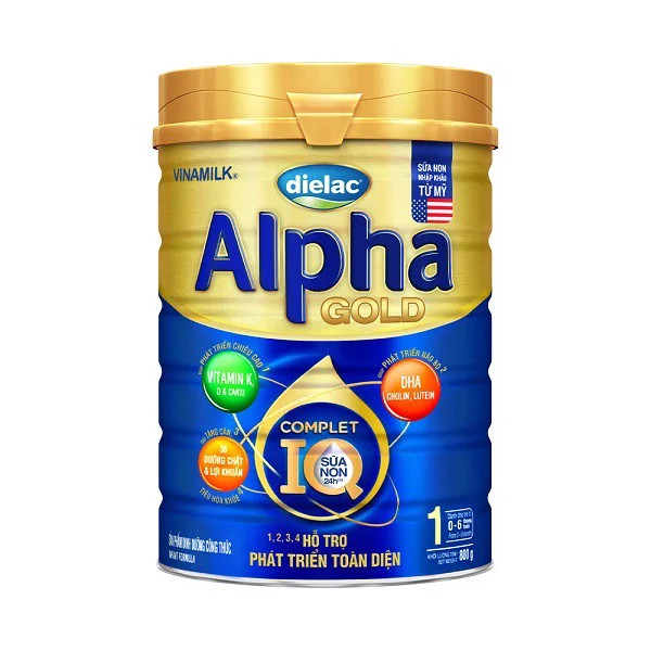 [Date 8.2025] Sữa Bột Dielac Alpha Gold 1 Lon 800g (Cho Trẻ Từ 0 - 6 Tháng)