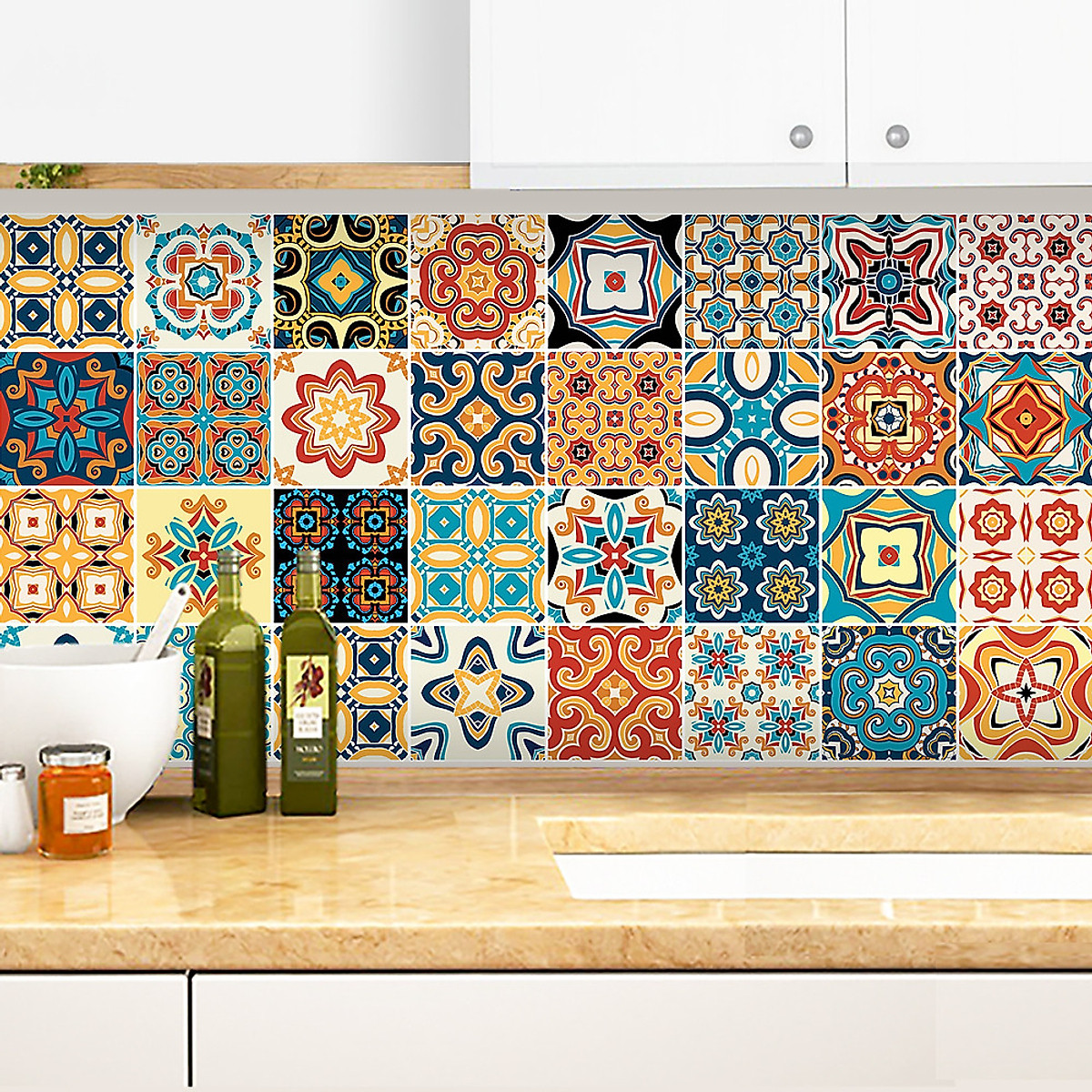 Decal Dán Bếp Hoa Văn Cực Đẹp - 60 X 200Cm