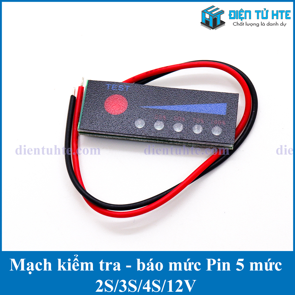Mạch kiểm tra báo mức Pin Lithium 2S/3S/4S/12V Acquy
