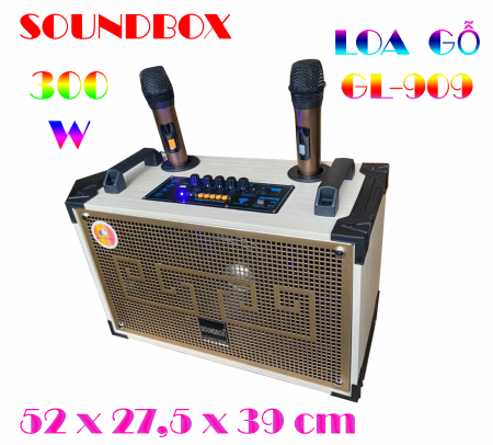 Loa kéo gỗ bluetooth mini di động sounbox 2 ,5tấc 909, loa bluetooth karaoke sounbox 2 ,5tấc 909