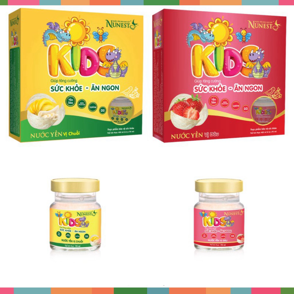Yến Nunest Kid Hương Cam (Lốc 6 lọ x 70ml)