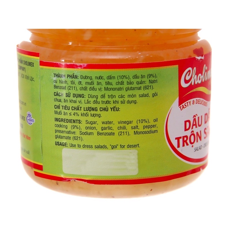 Dầu dấm trộn salad Cholimex 270G