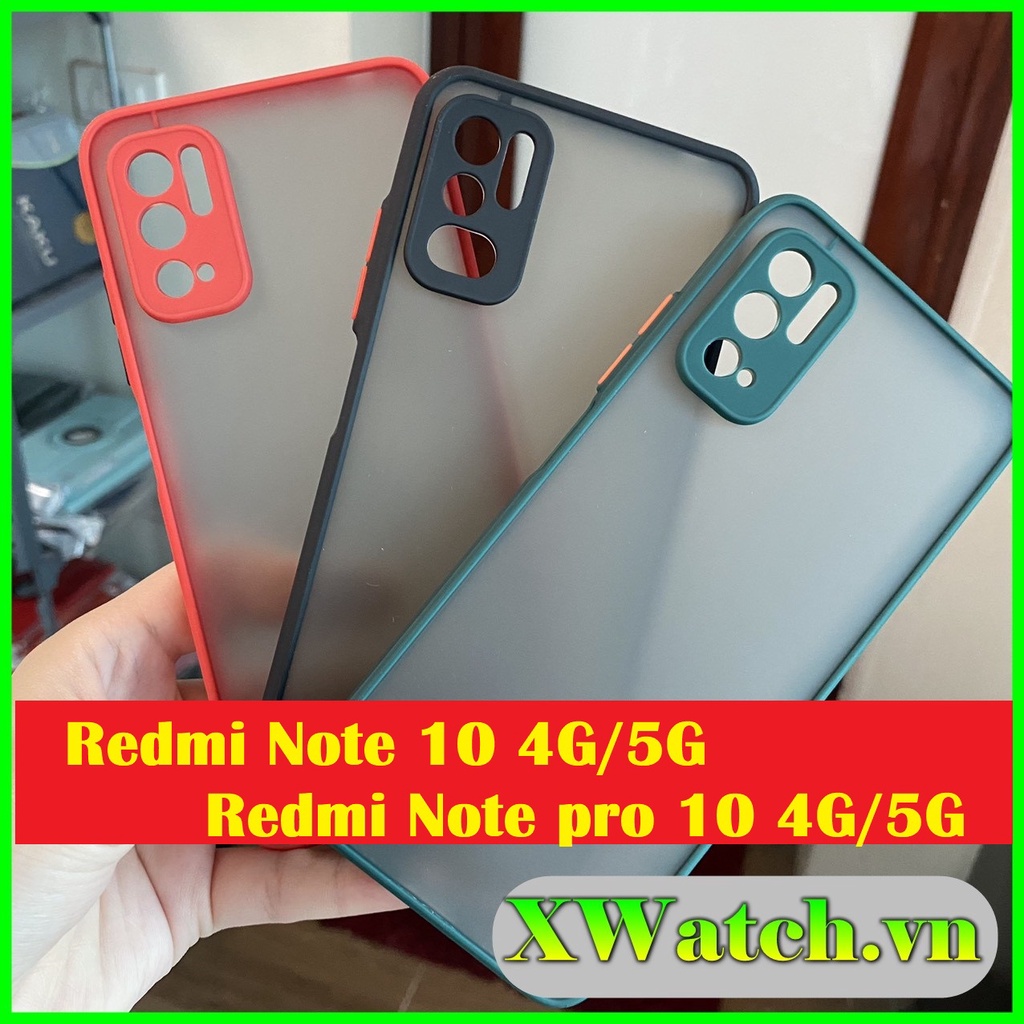 Ốp lưng CSN nhám Xiaomi Redmi Note 10 4g 5g / Note 10 pro 4g 5g Poco M3 pro nhám viền màu