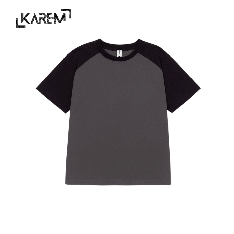 Áo baby tee phối trơn KRBT01 cotton cổ tròn basic