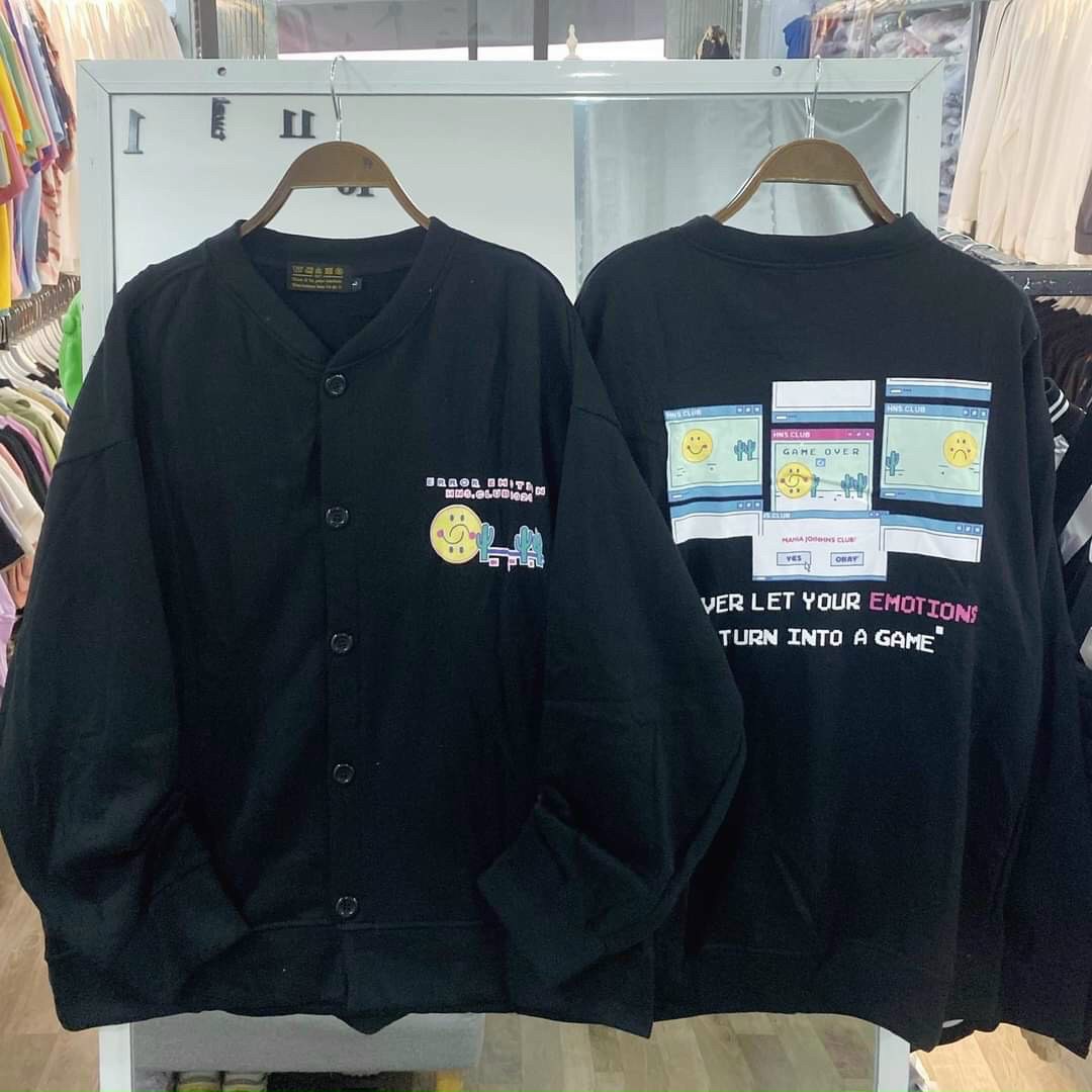 ÁO Khoác hoodie nỉ nữ cài nút kiểu dáng trẻ trung năng dộng chất vải nỉ thun mềm mại lót bông cá tính in hình hot