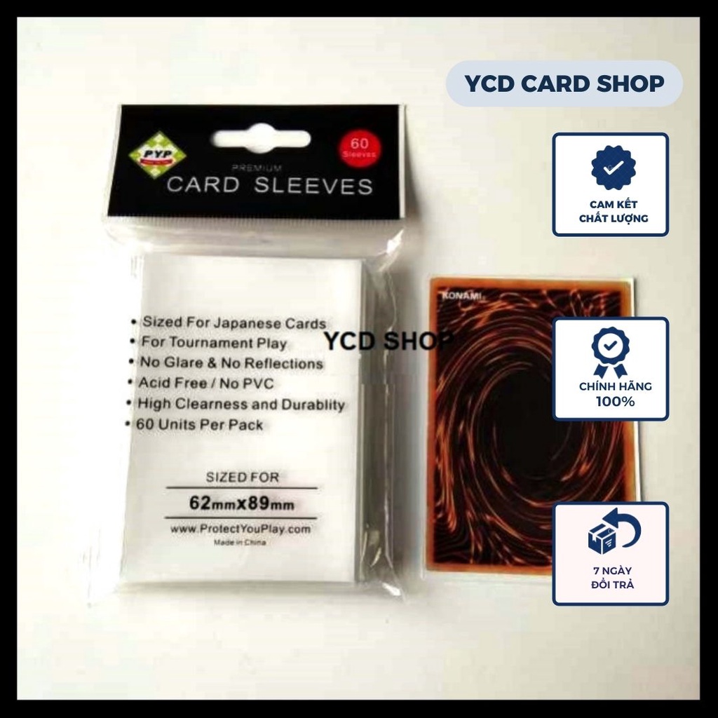 Bộ 60 Sleeve bọc bài Yugioh  chuẩn small size cao cấp