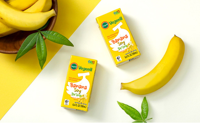 Vegemil Banana Soymilk 190ml (16 packs/boxes)