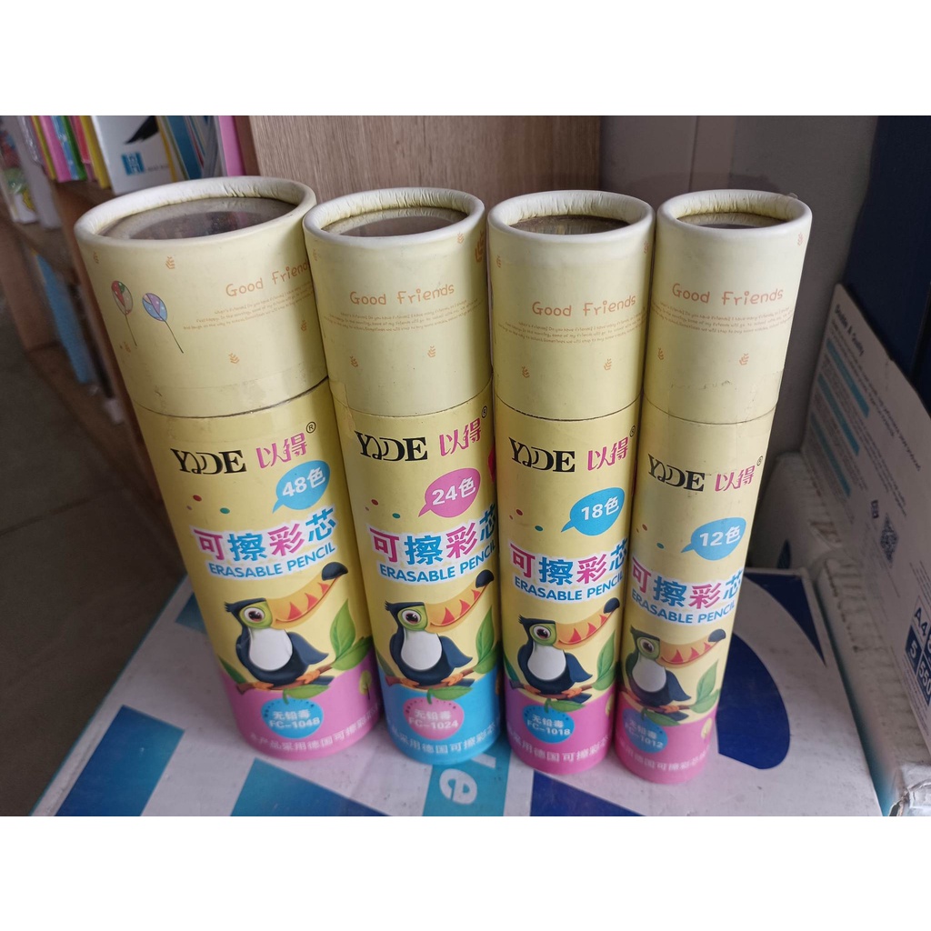 (HCM) Chì màu Lon nét mịn màu sắc tươi sáng (Lon 48M-36M-24M-18M-12M)
