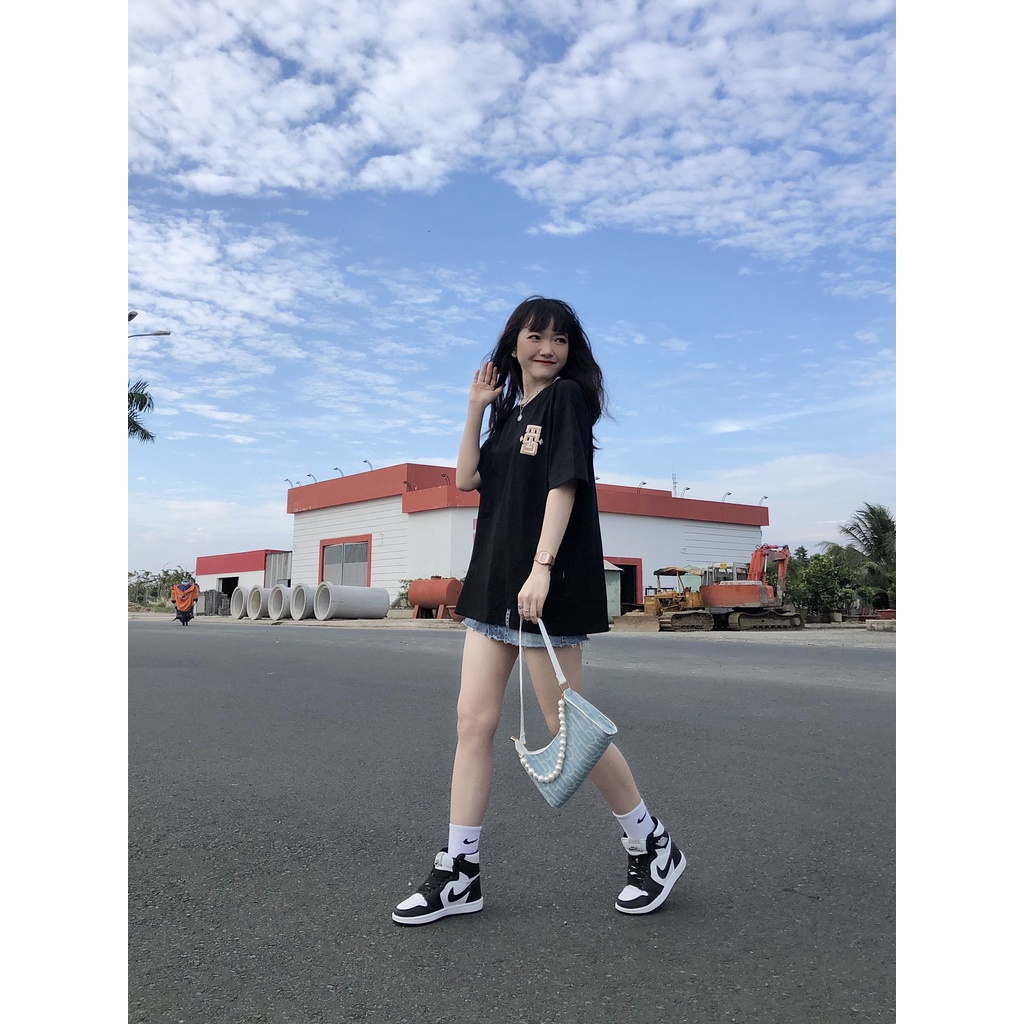 Áo thun TSUN Embroidered Basic Tee - Thêu - Đen - Unisex