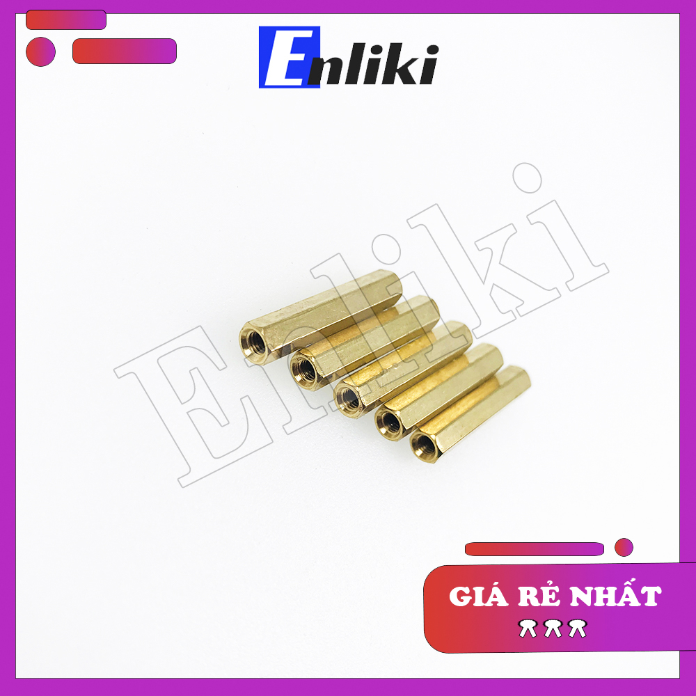 Cọc Đồng M3 Cao 25mm 2 đầu Cái-Cái
