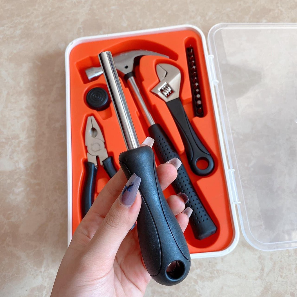 Bộ dụng cụ sửa chữa 17 món, dụng cụ sửa chữa gia đình đa năng chắc chắn, tiện lợi, bộ dụng cụ sửa chữa 17 món chính hãng
