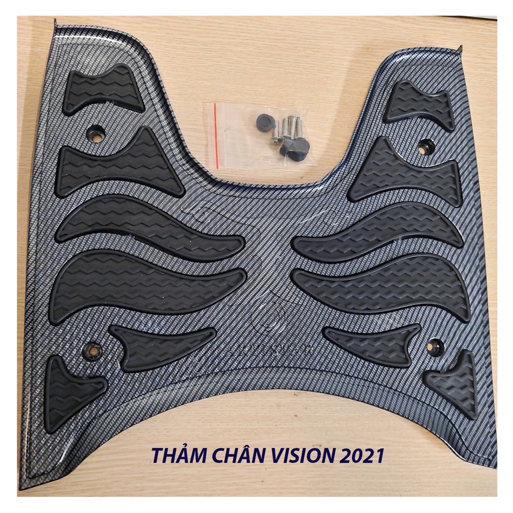 Thảm Để Chân Xe Vision 2023- 2021 Carbon Cao Cấp