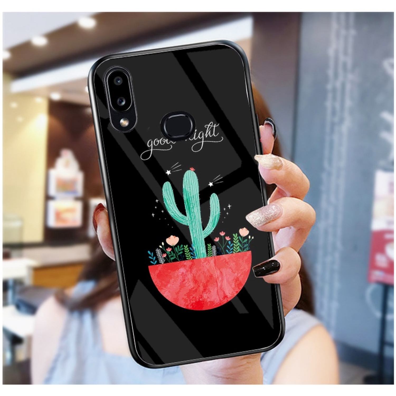 Ốp lưng samsung galaxy a10s ốp kính bóng cao cấp mới ƞhất