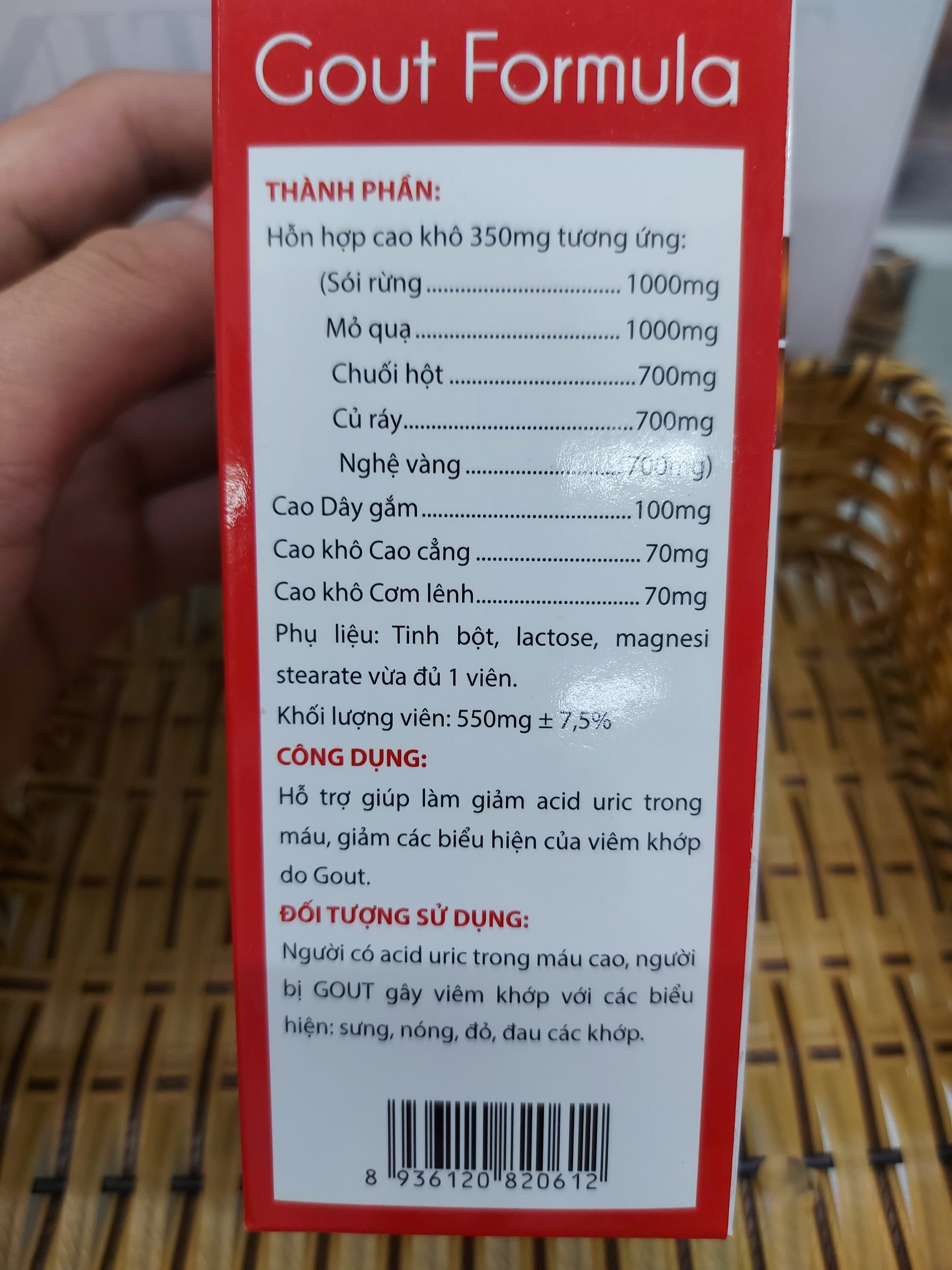 GOUT FORMULA - HỖ TRỢ ĐIỀU TRỊ BỆNH GOUT