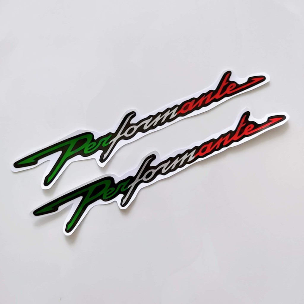 Cặp Tem Dán Phuộc Trước Chữ Performante Cao Cấp Nhũ Bạc Gồm 5 Màu