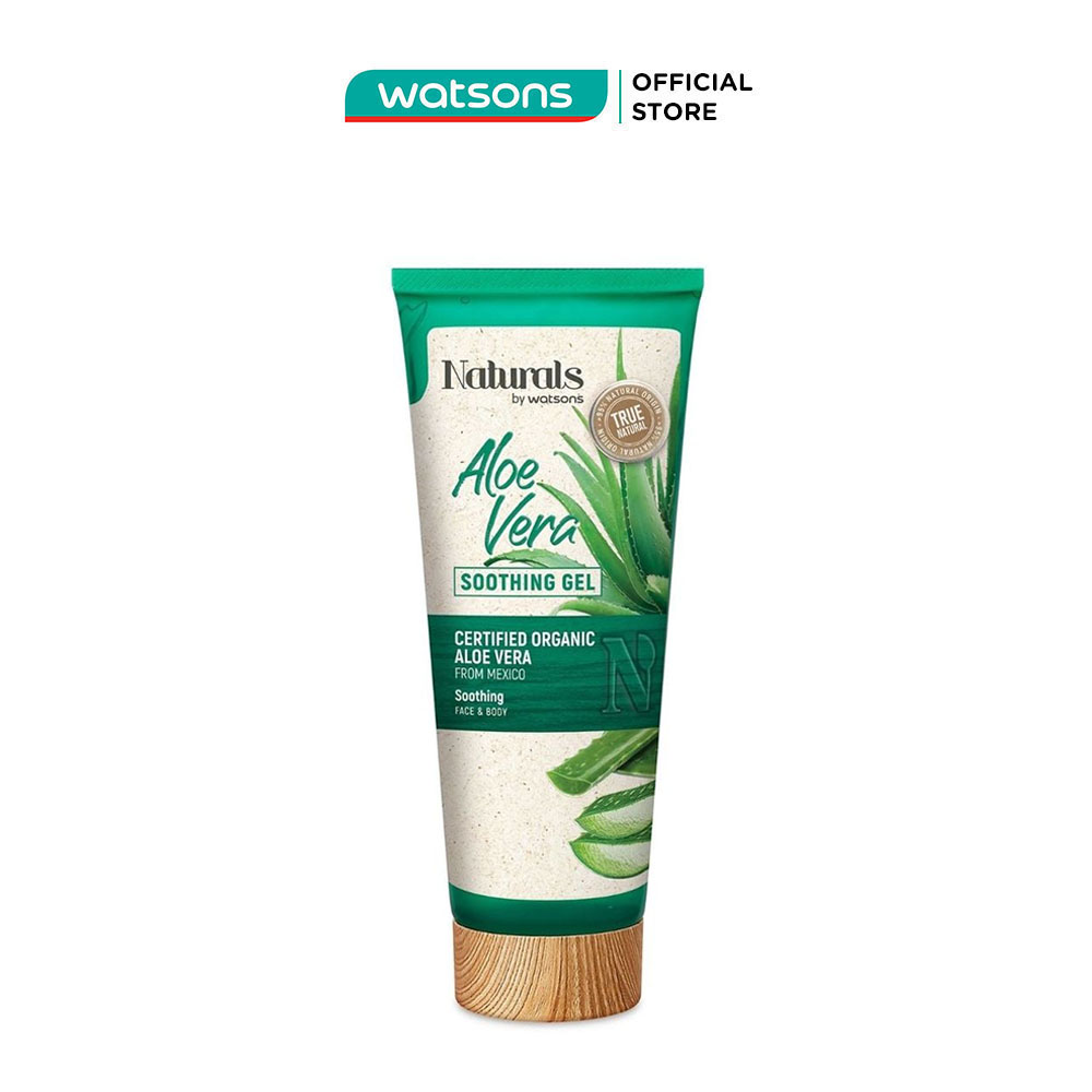Gel Dưỡng Ẩm Naturals By Watsons True Natural Aloe Vera Từ Lô Hội Cho Da Mặt & Cơ Thể 200ml