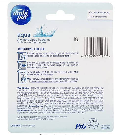 Set tinh dầu thơm ô tô Ambi Pur 7.5ml ( có tách lẻ)