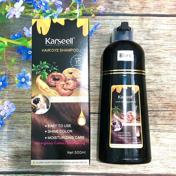 Dầu Gội Phủ Bạc Màu Nâu Tóc KARSEELL BNC 500ml Thảo Dược Thiên Nhiên