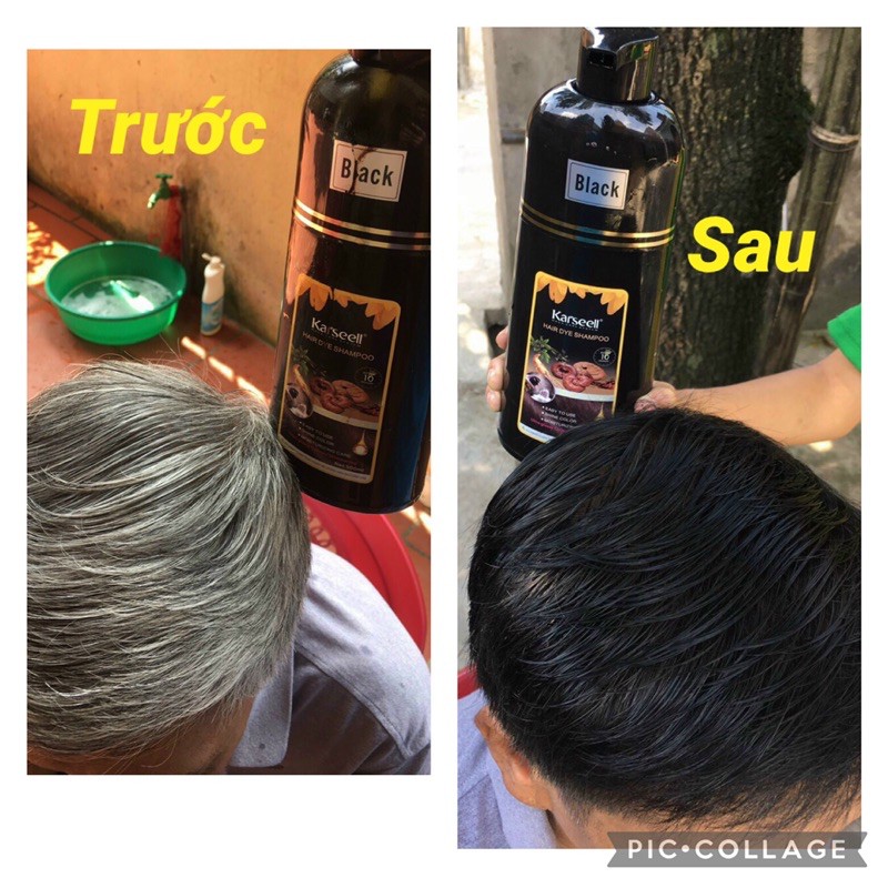 Dầu Gội Phủ Bạc Màu Nâu Tóc KARSEELL BNC 500ml Thảo Dược Thiên Nhiên