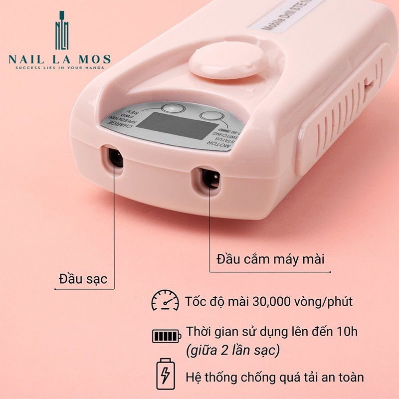 Máy Mài Móng Tích Điện STEN 101 (bảo hành 6 tháng)
