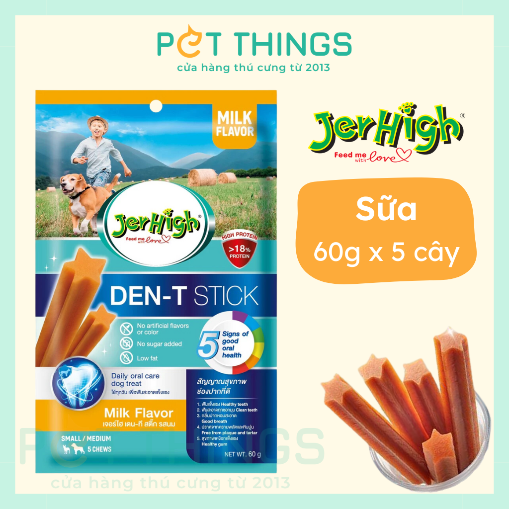 Jerhigh den-t stick dog treat for dental 60g
