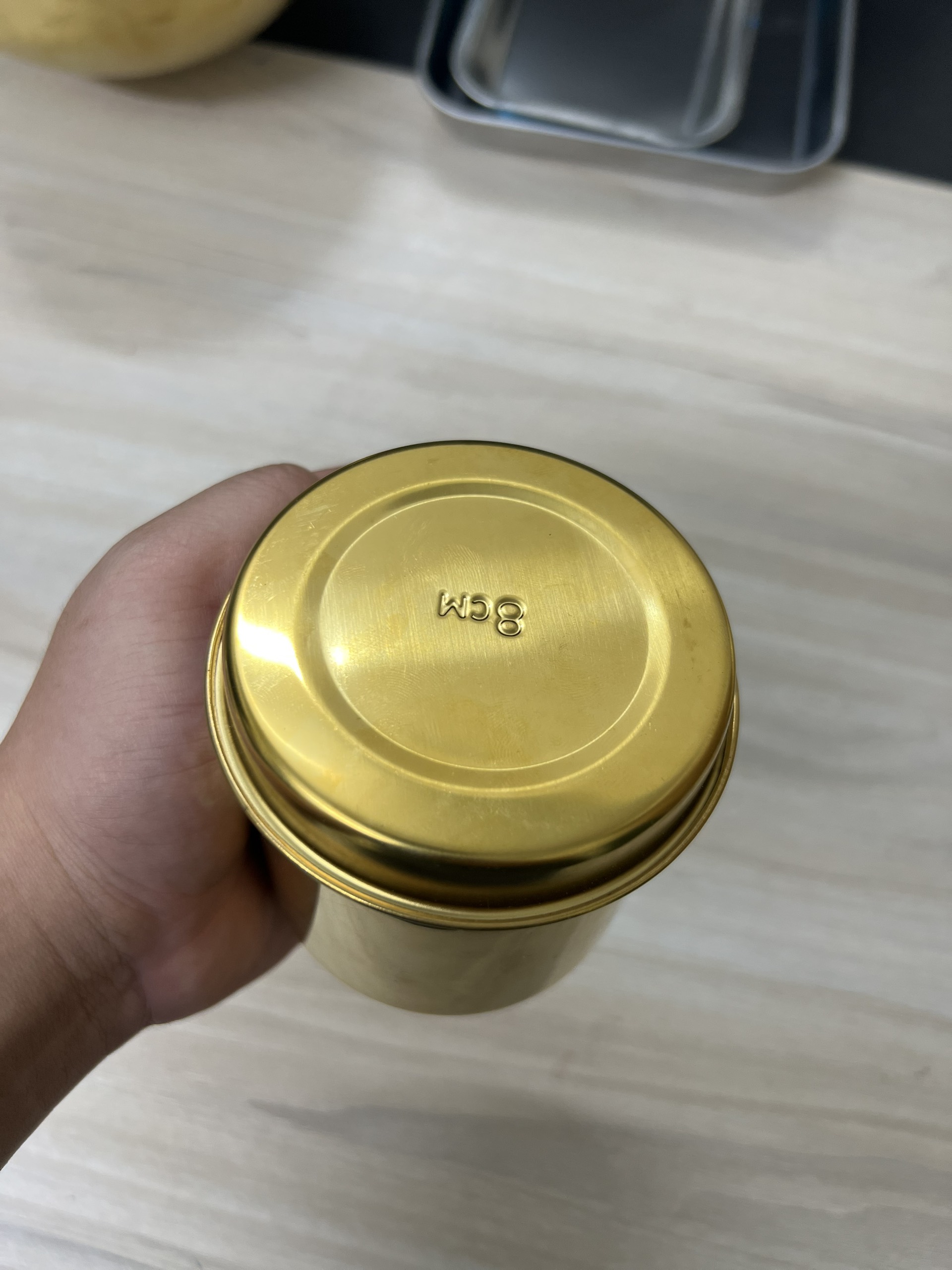 Khay Hạt Đậu , Hũ Inox mạ vàng cao cấp