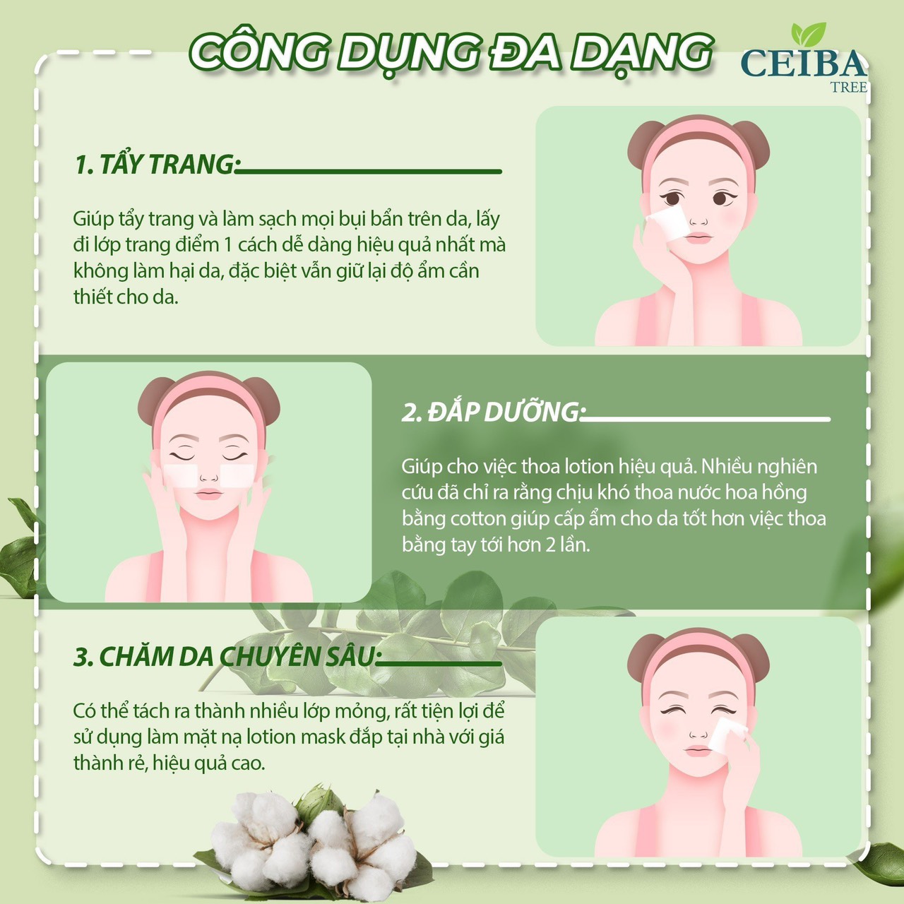Bông Tẩy Trang Ceiba Tree Cotton Pad 234 Miếng