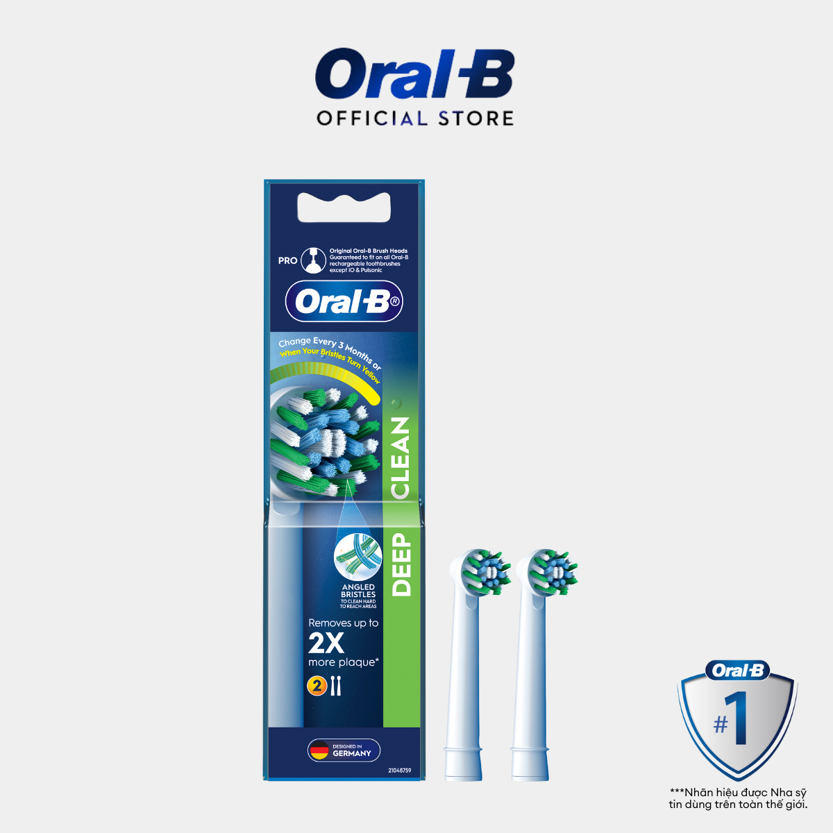 Đầu Bàn Chải Điện Oral-B DeepClean (2 cái)